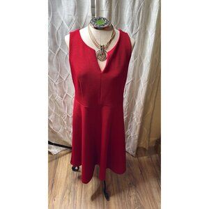 Torrid Sexy Red Sleeveless A-Line flare textured Dress woman’s 0 rockabilly BBW